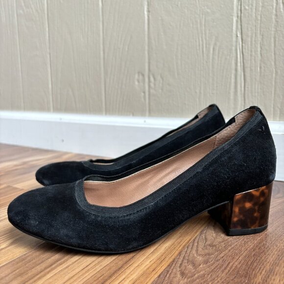 Vionic Suede Natalie Block Tortoise Heel Casual Shoe - Picture 4 of 13